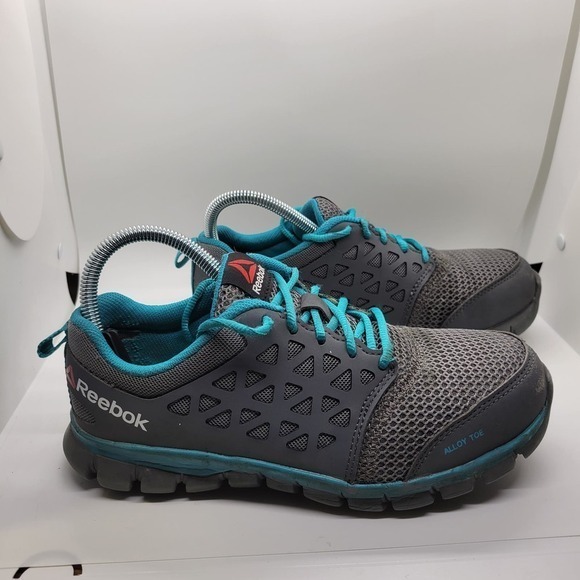 Reebok Sublite Cushion Athletic Work Shoe-Gray-Women's 8W‎ - Picture 5 of 9